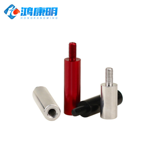 Single Head Screw M3D6 Isolation Column Aluminum Alloy Model Connecting Rod Top Column Red and Black Round Inner and Outer Thread Aluminum Rod
