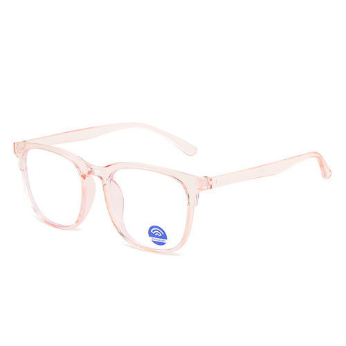 2024 New Large Frame Anti-Blue Light Glasses Trendy Transparent Phone and Computer Screen Protectors Plain Glasses Wholesale