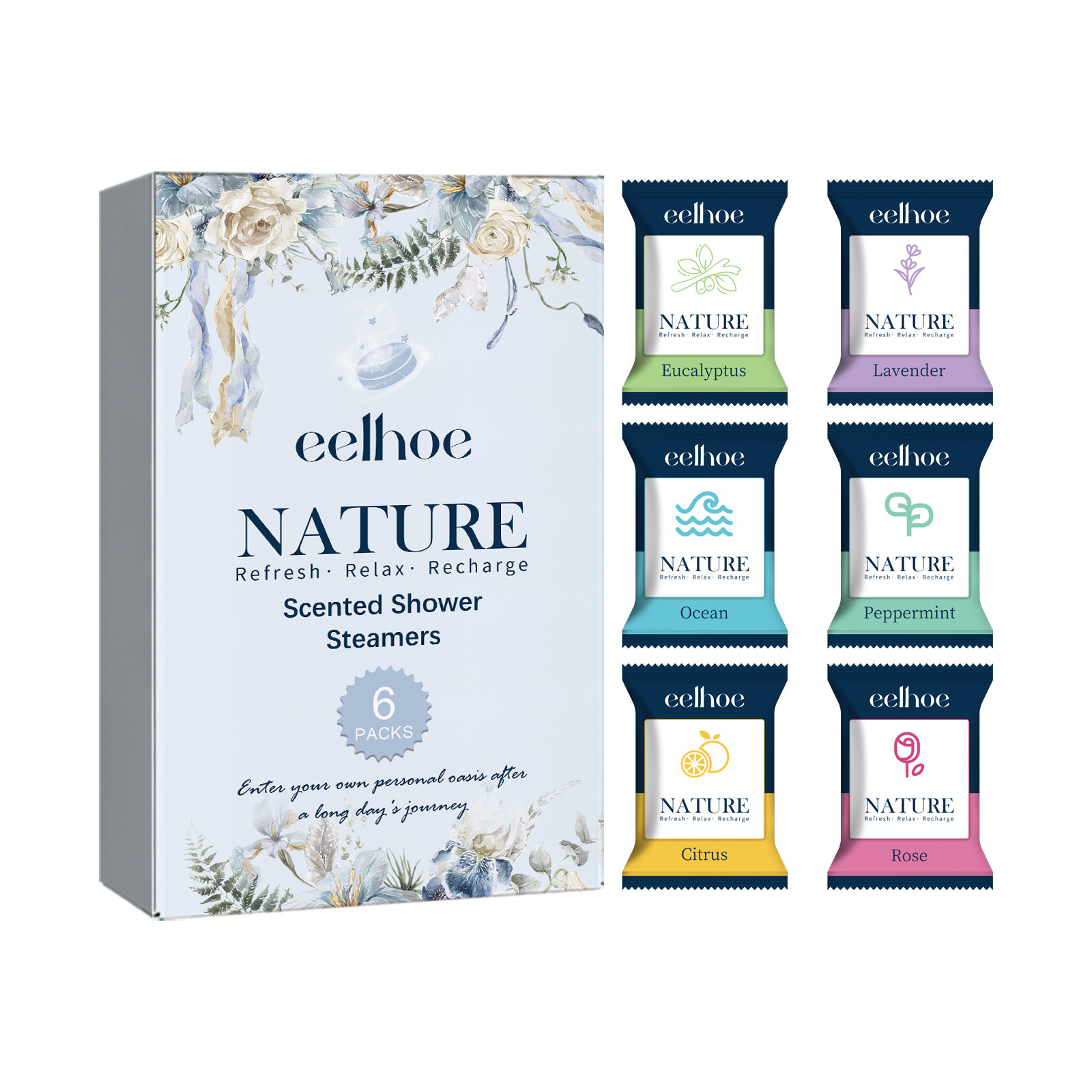 EELHOE tragen Duft-Aromatherapie zur Tiefenreinigung, Entspannung von Körper und Geist, SPA-Duschpads_voghion.com