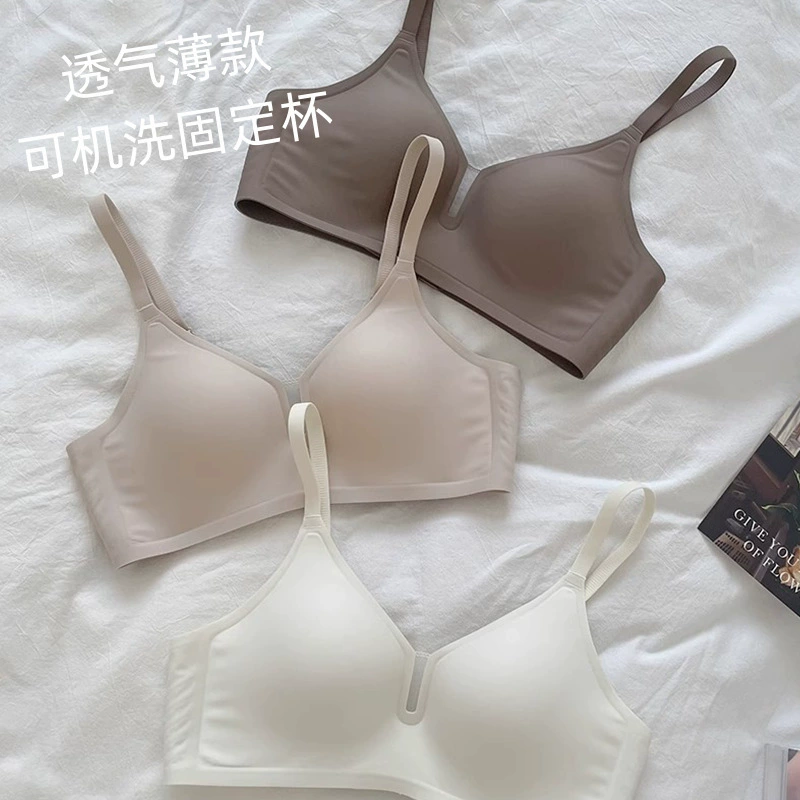 Summer thin breathable wireless bra, push up bra, underwear