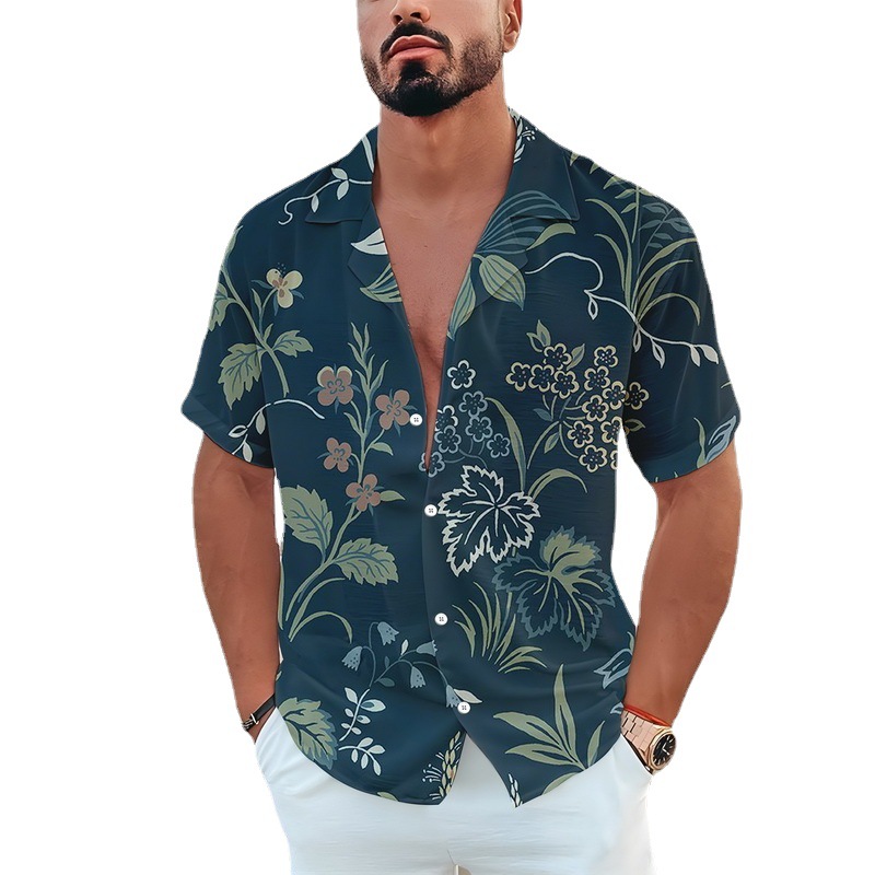 mens-shirt-3d-digital-printed-short-sleeve-flower-leaf-printed-shirt-lapel-mens-shirt