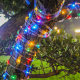 led solar tube light string copper wire leather tube light outdoor waterproof light strip Christmas decorative light courtyard color light string