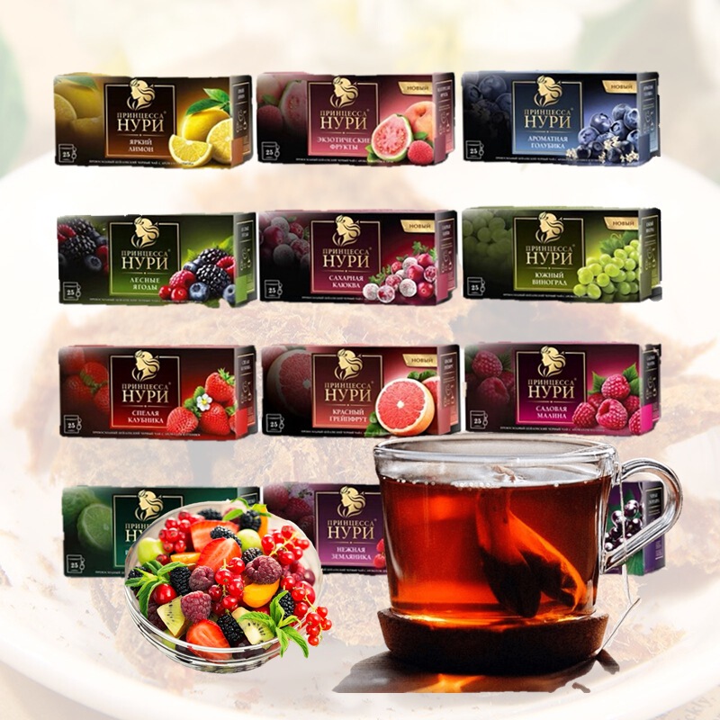 Russian imported effort Princess brand fruit tea a variety of fruit flavor scented tea independent small package 25 packs/box free shipping