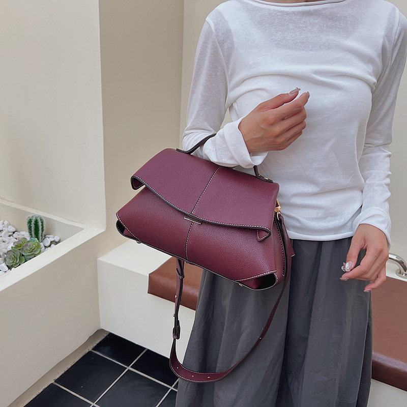 Cross-Border Smile Bag French Style Niche Boston Fashion Pleated Handbag Shoulder Crossbody Bag For Women