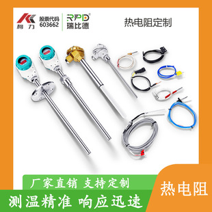 Pt100 Platinum Thermal Resistance Rolled Groove Pt1000 German Heraeus Ul Certified High Temperature Probe Temperature Sensor