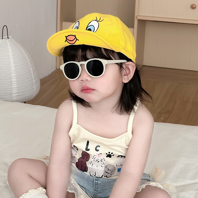 Sombrero de patito amarillo, niños y niñas, Cuicui, el mismo estilo, sombrero para el sol para mujer, protector solar, protección UV, gorra, moda, estilo occidental