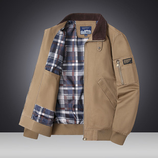 Spring and Autumn Men's Jacket Top Thin Baseball Suit Fashion Crock Jacket Flight Jacket Washed 5988