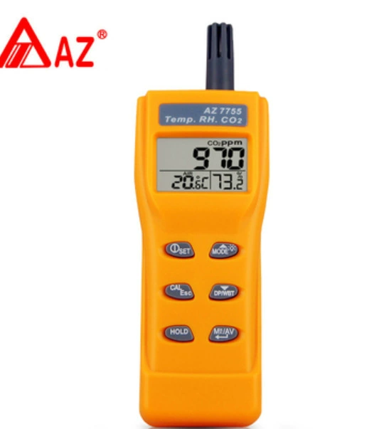Тайвань Hengxin AZ7755 детектор концентрации углекислого газа CO2 сигнализация температуры и влажности Монитор качества воздуха