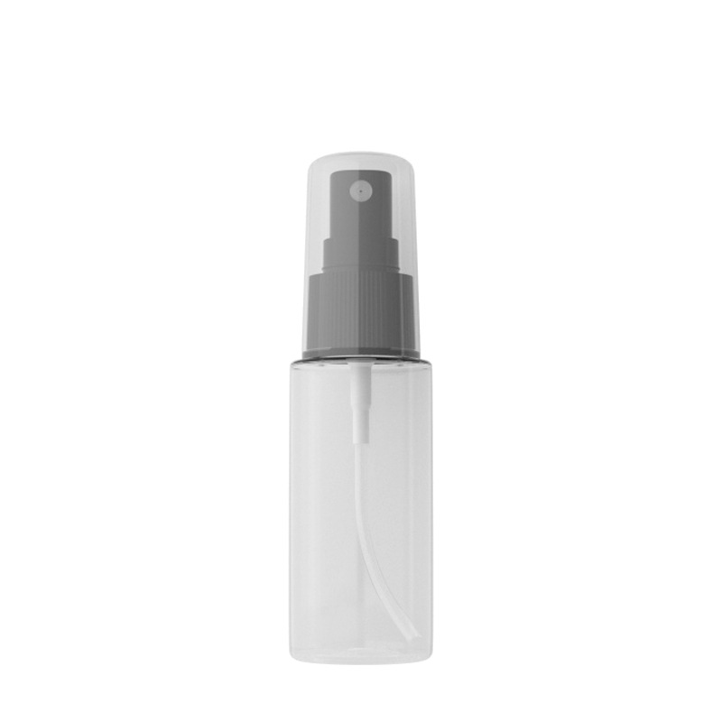 40ml hombro plano transparente cubierta completa botella de spray cosmético boquilla de plástico