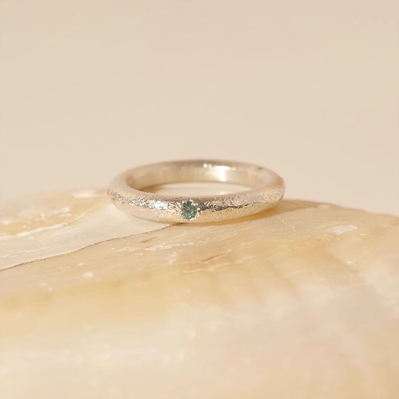 Aquamarin Silberring Für Damen, Elegantes Nischendesign_voghion.com
