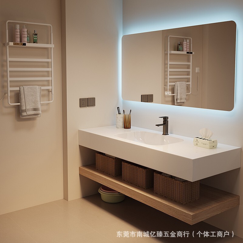 Bathroom Slate Integrated Basin, Light Luxury and Minimalist Washbasin Set