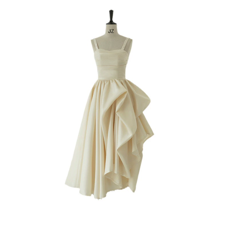 Белое Slip Dress, вечернее платье, французский стиль, для подростков