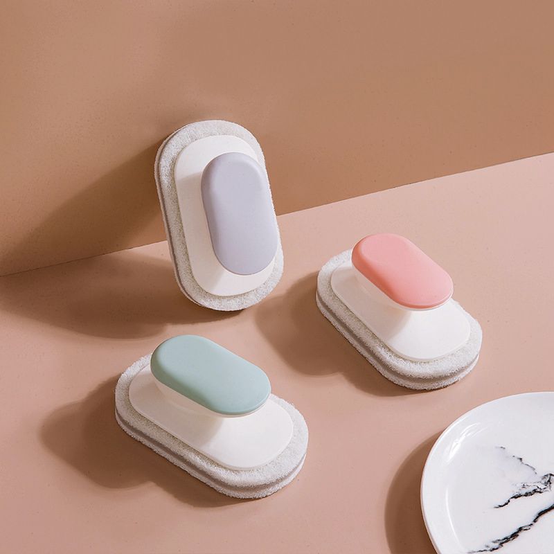 带手柄清洁刷浴缸浴室瓷砖刷厨房去污刷洗锅清洁刷魔力海绵擦