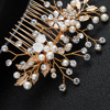 Metal high-end hair accessory handmade from pearl for bride suitable for photo sessions, wholesale