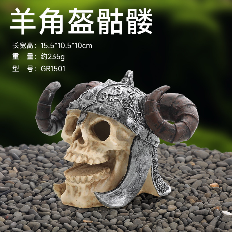 GR1501-Esqueleto de casco de cuerno