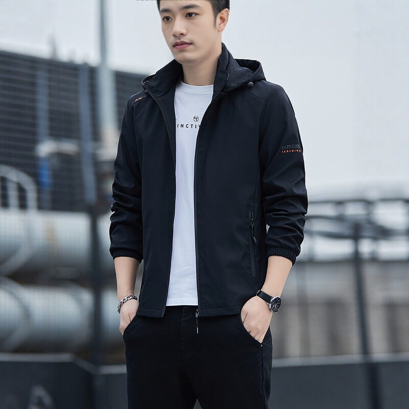 2026 new men's hooded jacket, a lightweight casual outerwear for spring and autumn, versatile and trendy, suitable for workwear and outdoor activities 2026 new men's hooded jacket, a lightweight casual outerwear for spring and autumn, versatile and trendy, suitable for workwear and outdoor activities