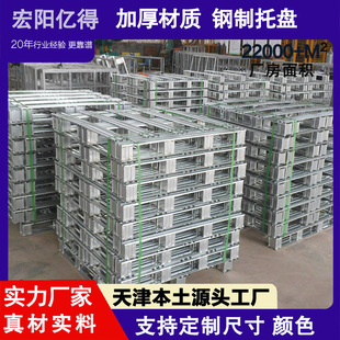 Tianjin galvanized steel forklift iron pallet heavy storage shelf iron card board logistics warehouse metal warehouse pallet