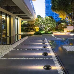 Side-emitting underground lamp without opening outdoor waterproof transparent ground turtle back spotlight net red walkway lamp courtyard is white