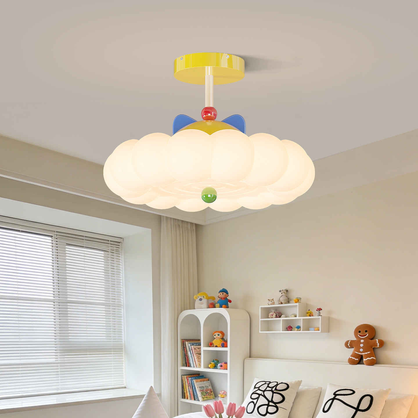 Memphis lámpara de dormitorio para niños lámpara de techo 2026 nueva cálida protección de ojos dormitorio principal estudio lámpara de comedor 412L