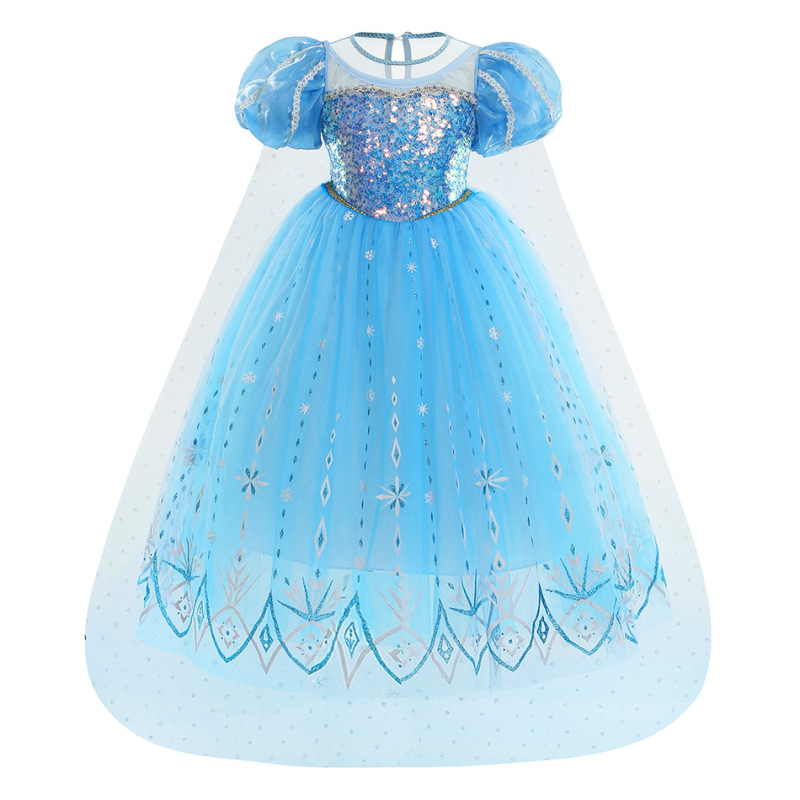 Frozen Aisha Dress Cinderella Princess Dress Halloween Veil Dress Children Aisha Princess