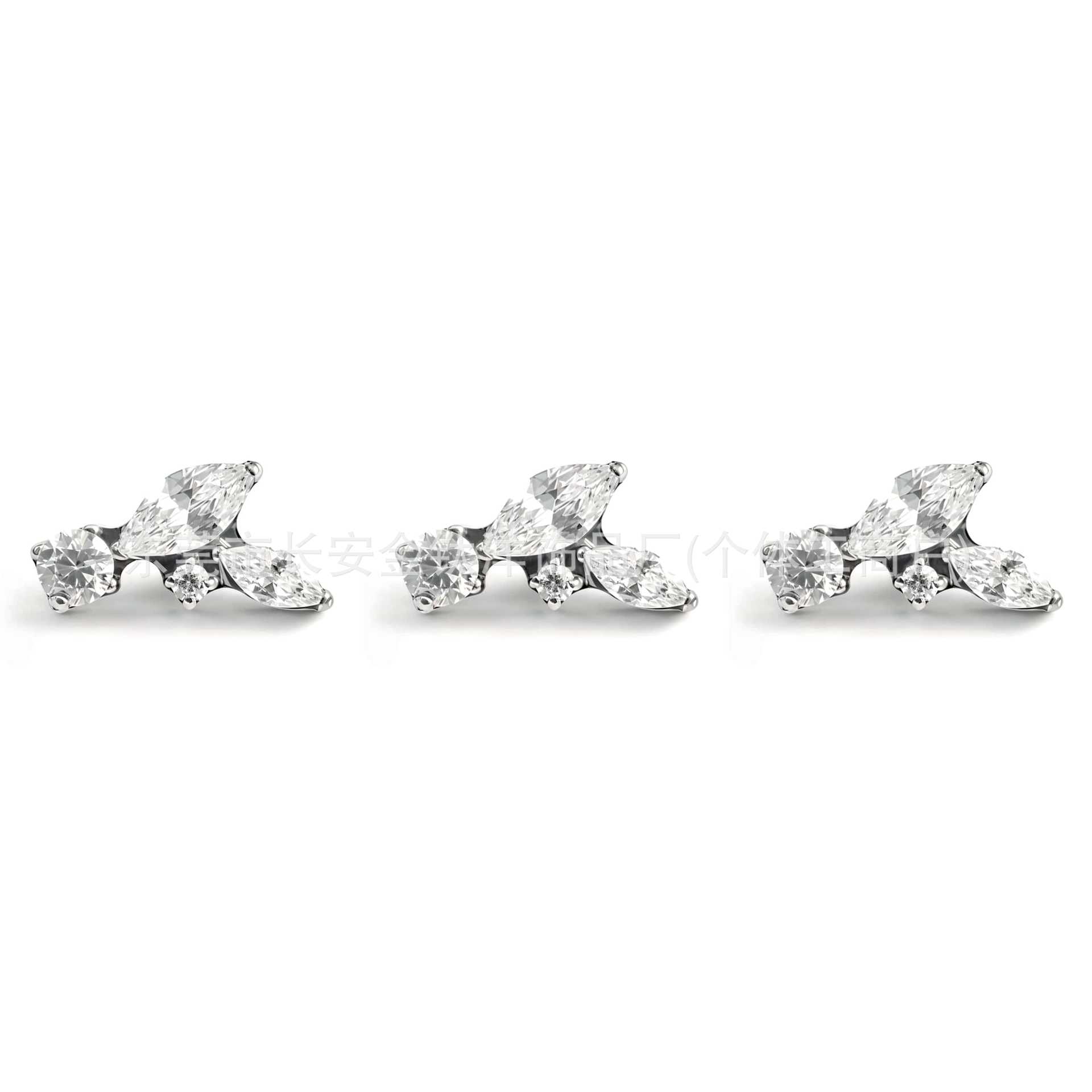 Pointed titanium steel lip stud product view