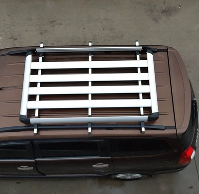 SUV vehicle roof cargo rack | Roof rack - 19-1m-cross-shaped-aluminum-bars-20m-black-rope-no-need-to-drill-holes