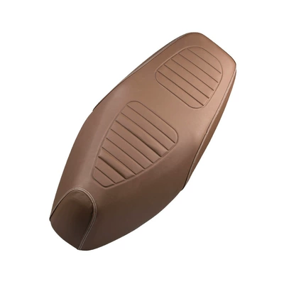 non-slip seat cushion cover, Motorcycle cushion - double-embossed-brown-leather-model