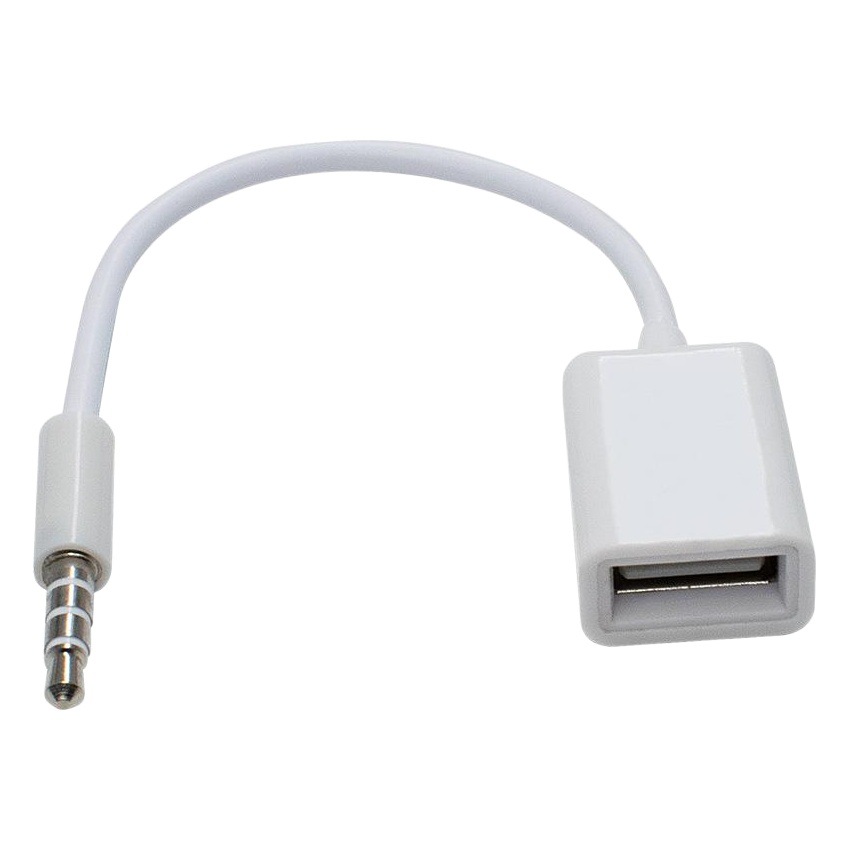 3,5mm Drive-free coche OtgAux cable de audio reproductor de coche cable de datos 3,5mm a USB enchufe hembra U disco