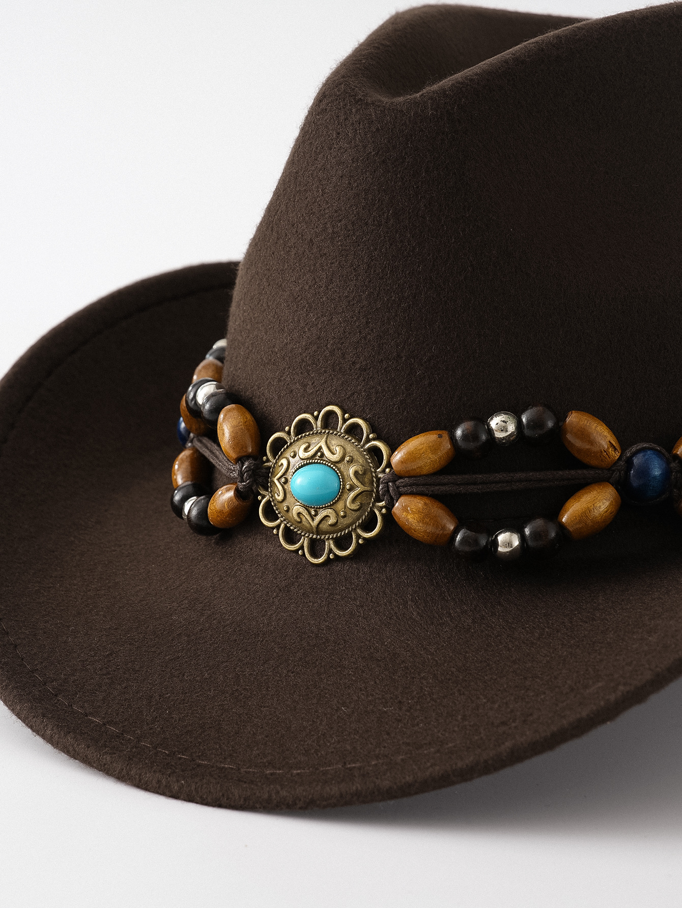 Cappello fedora in feltro stile retro britannico a tesa larga_voghion.com