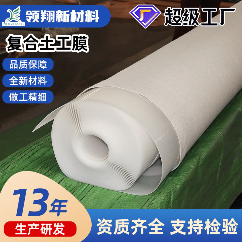 复合土工膜水产养殖蓄水池防渗膜垃圾填埋场两布一膜复合土工膜