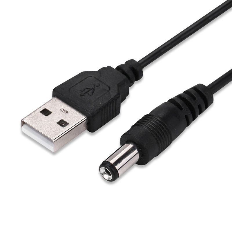 雨硕/usb回転dc 5.5*21/25/3.5*1.35丸穴丸頭充電線電源データ線給電線|undefined