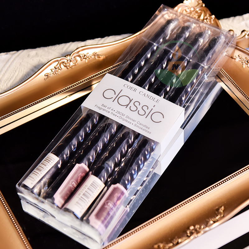 Color de estilo europeo galvanoplastia hilo largo varilla vela al por mayor sin humo boda cumpleaños cono varilla vela transfronteriza Amazon