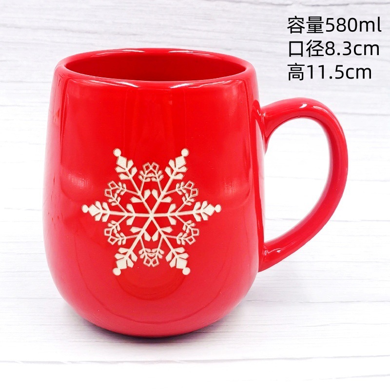 クリスマスセール中！陶器製マグカップ、DIYデザイン、面白い形のコーヒーカップ、ホリデーギフト、クリスマスカップ|undefined