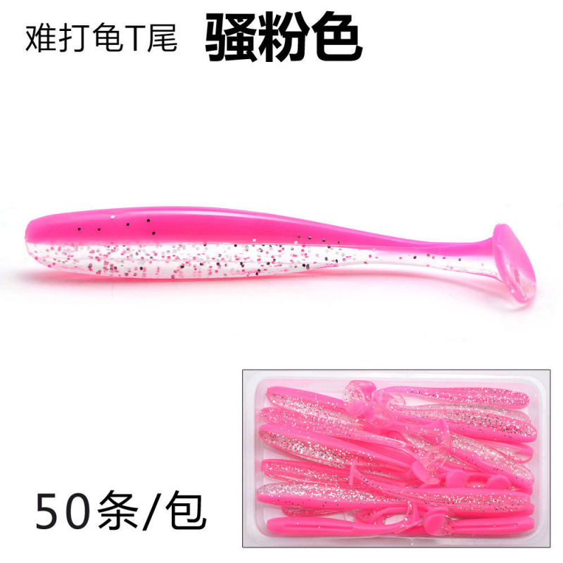 Sebo blando de pesca explosiva 50 talas de insectos blandos cabeza de plomo de pescado de pescado boca de osmanthus cebo falso de agua dulce de Texas conjunto de pesca