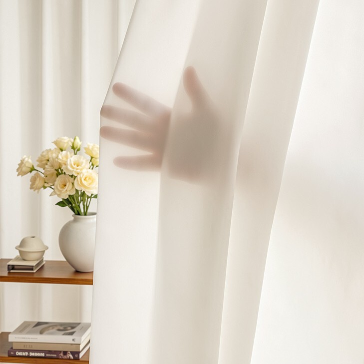 Cross-Border Semi-Transparent Gauze Foreign Trade Three-Proof Curtains for Outdoor and Home Use, Waterproof and Scratch-Resistant Window Screens, Simple Curtains for Living Room and Balcony