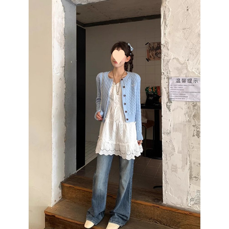 純粋な欲望と甘い雰囲気のサスペンダードレス、女性の夏の着用、美しいジャカードデザイン、スリムでシックなショートスカート|undefined