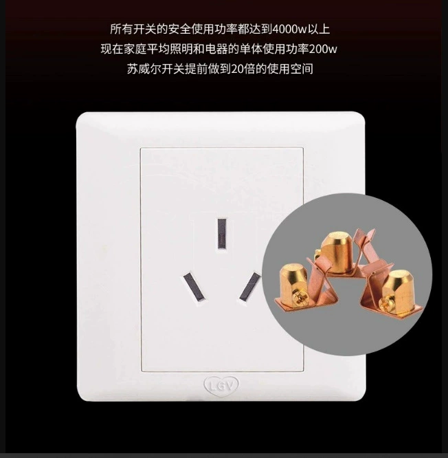 Factory professional production switch socket 86 dark installation wall switch socket socket home hotel mall project wholesale