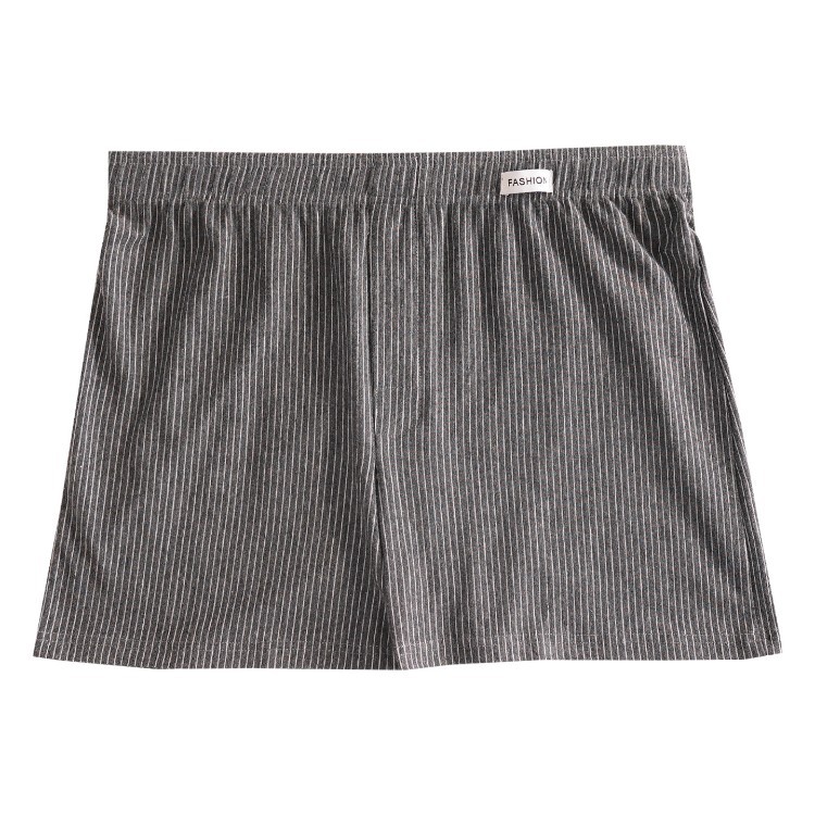 Pantalones de algodón para hombre, pijamas desnudos, 2026 nuevos pantalones cortos cómodos a rayas simples