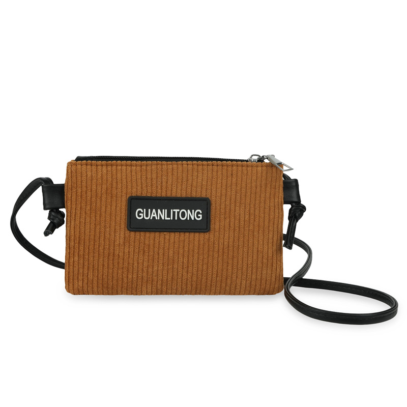 Bolsos de hombro para niños y niñas de estilo coreano ligeros mini letras de cambio bolsas de acessorios para niños de lana sólida
