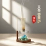 驱蚊金属玻璃胡桃木底座