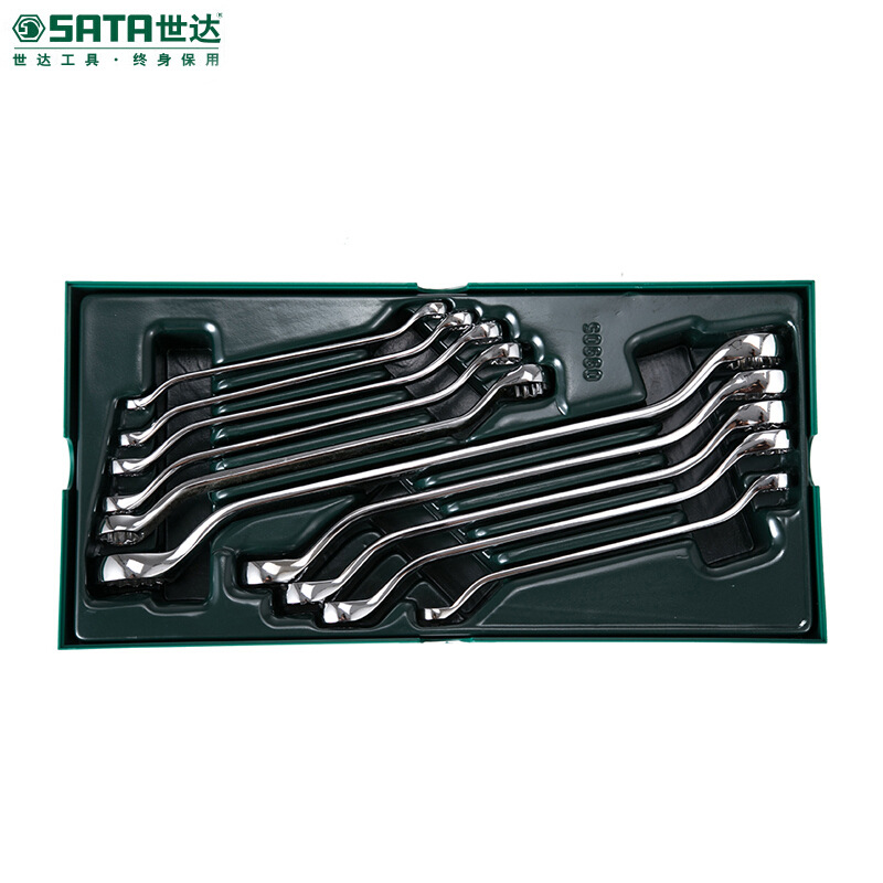 世达 09905件全抛光双头梅花扳手工具托组套套筒扳子修理套装