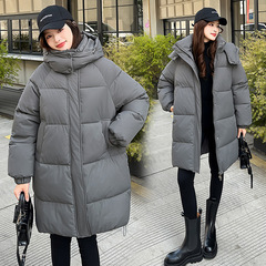 韩国羽绒棉服2025女长款过膝宽松ins宽松面包服加厚棉衣棉袄外套