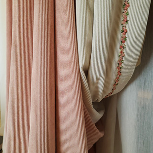 Velvet Nordic Nude Pink Small American Curtains Bedroom Romantic Light Luxury Sweet Princess Pink European Style Children's Girls' Room