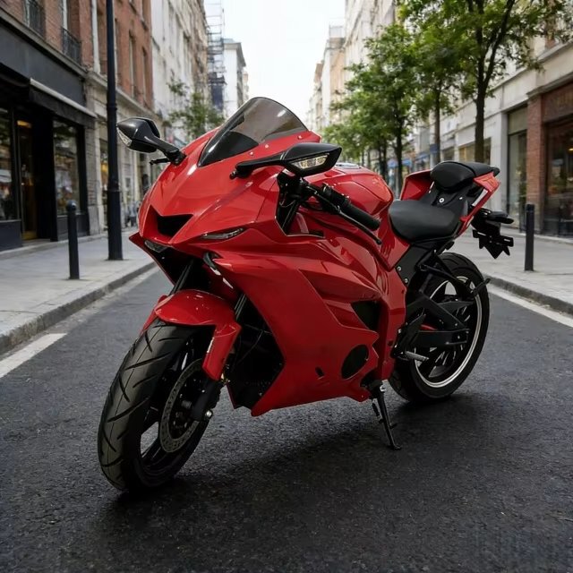 The Current Russian Yamaha R6 Electric Motorcycle, 72V Sports Bike, Large-Scale High-Speed Electric Vehicle, Oil-To-Electric Motorbike