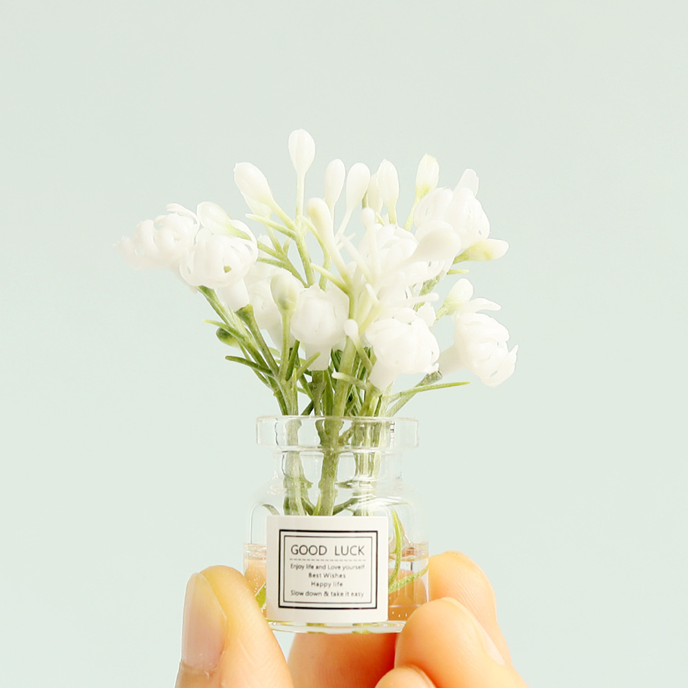 [Actualización] 6 puntos 8 OB11 bJD BLYTHE casa de muñecas mini miniatura modelo accesorios jarrón jazmín