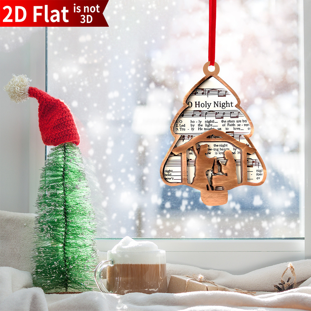 2D平面音乐乐谱设计家庭亚克力挂饰圣诞节感恩节新年装饰