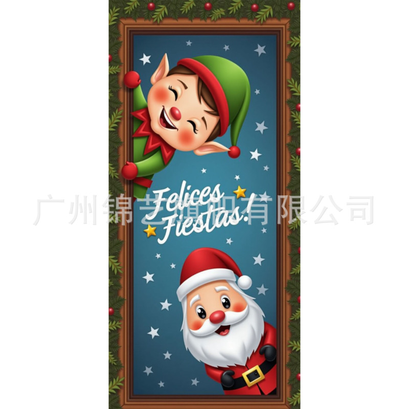 クロスボーダー新しいクリスマスドアカバードアハンギングホリデーパーティー装飾シーンレイアウト屋外アマゾンクリスマス|undefined