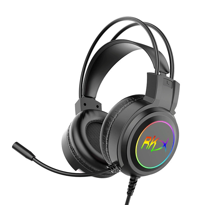 Наушники с кошачьими ушками, проводные, 7.1 USB, RGB-подсветка, для игр и мобильных/компьютеров
