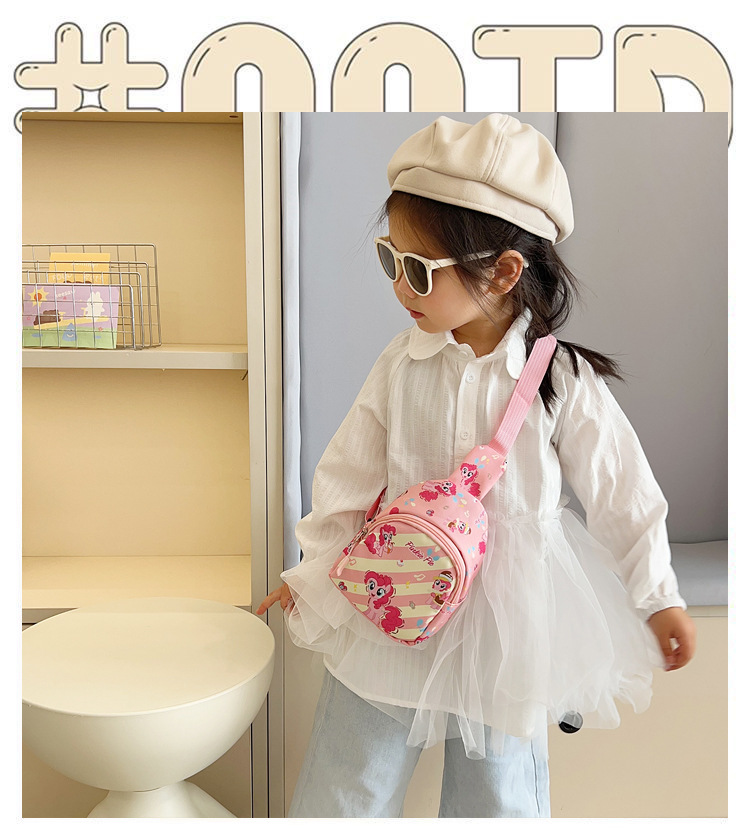 Wholesale of 2024 new children's bags, ins Korean cartoon chest bags, lightweight and fashionable travel crossbody backpacks for boys and girls undefined
