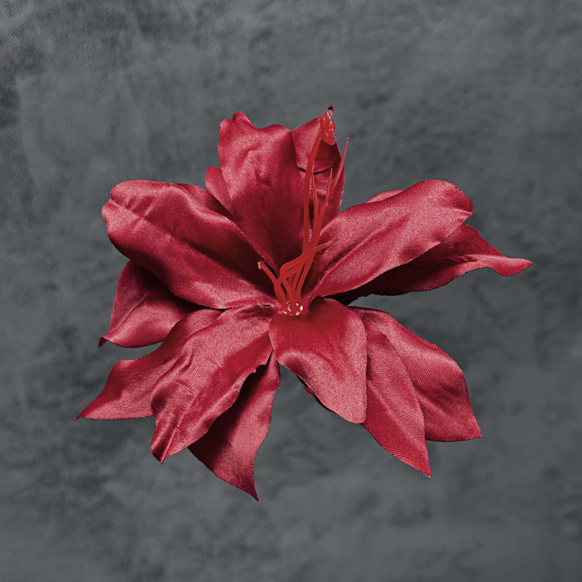 Cabeza de Lirio de Seda de 13 cm - Nuevo Rojo Oscuro